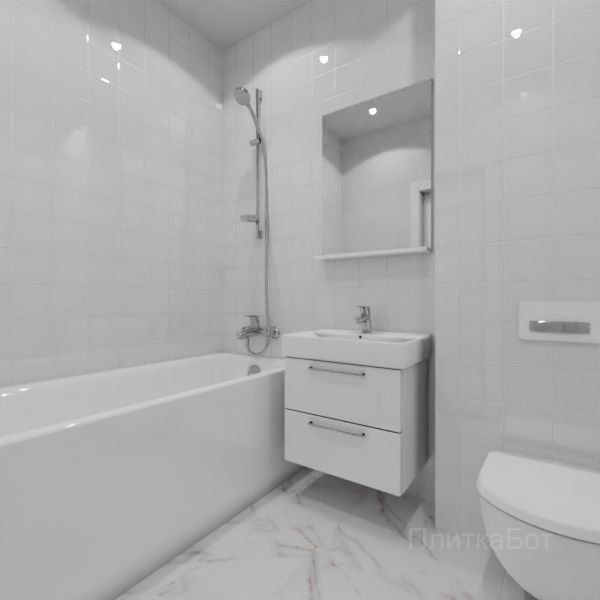 Kerama Marazzi, Витраж (белый с желтым), Без декора № 1