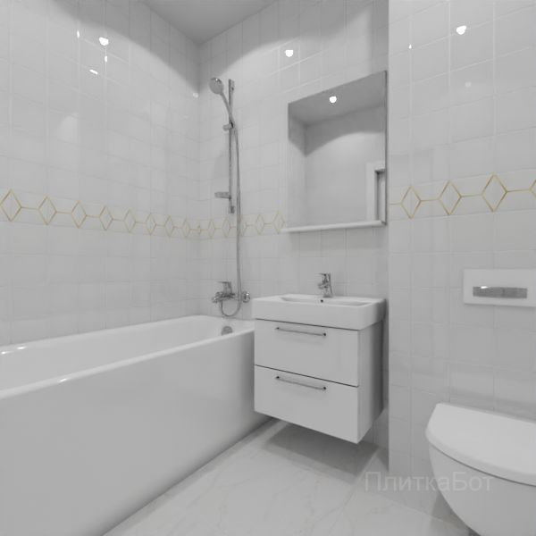 Kerama Marazzi, Витраж (белый с желтым), Декор по центру № 4