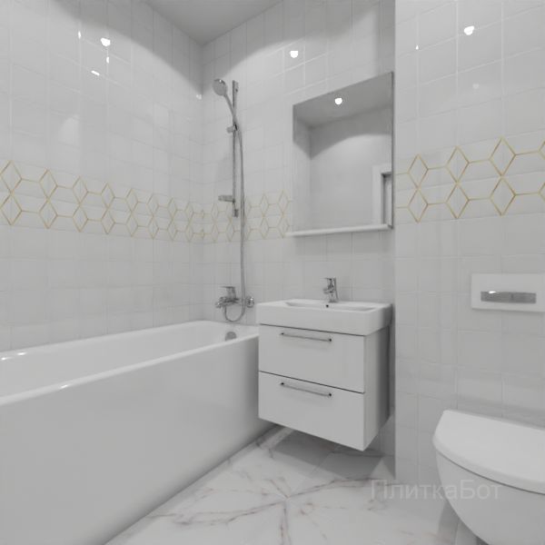 Kerama Marazzi, Витраж (белый с желтым), Два декора № 3