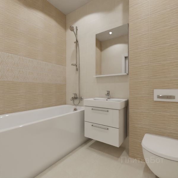 Kerama Marazzi, Золотой пляж, Два декора над ванной №10